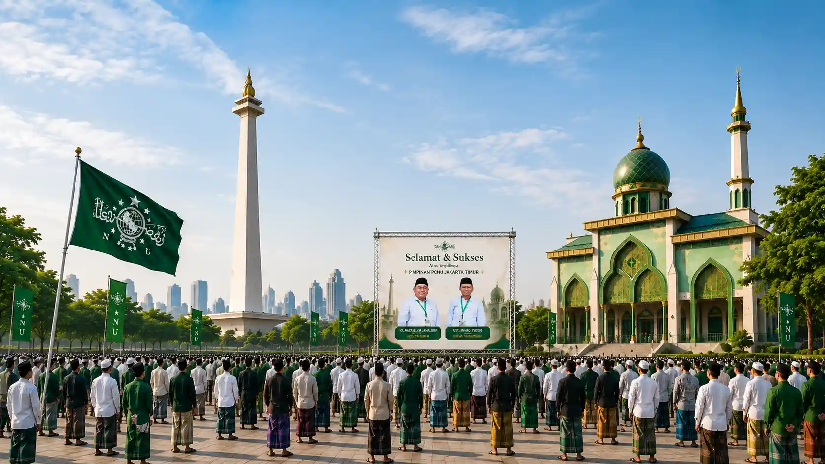 Kebersamaan pengurus dan warga PWNU Pengurus Wilayah Provinsi Kalimantan Barat